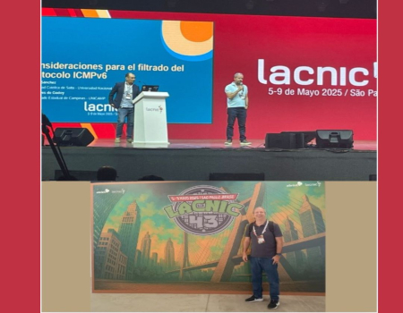 Funcionário da Faculdade apresenta pesquisa no LACNIC 43 em São Paulo