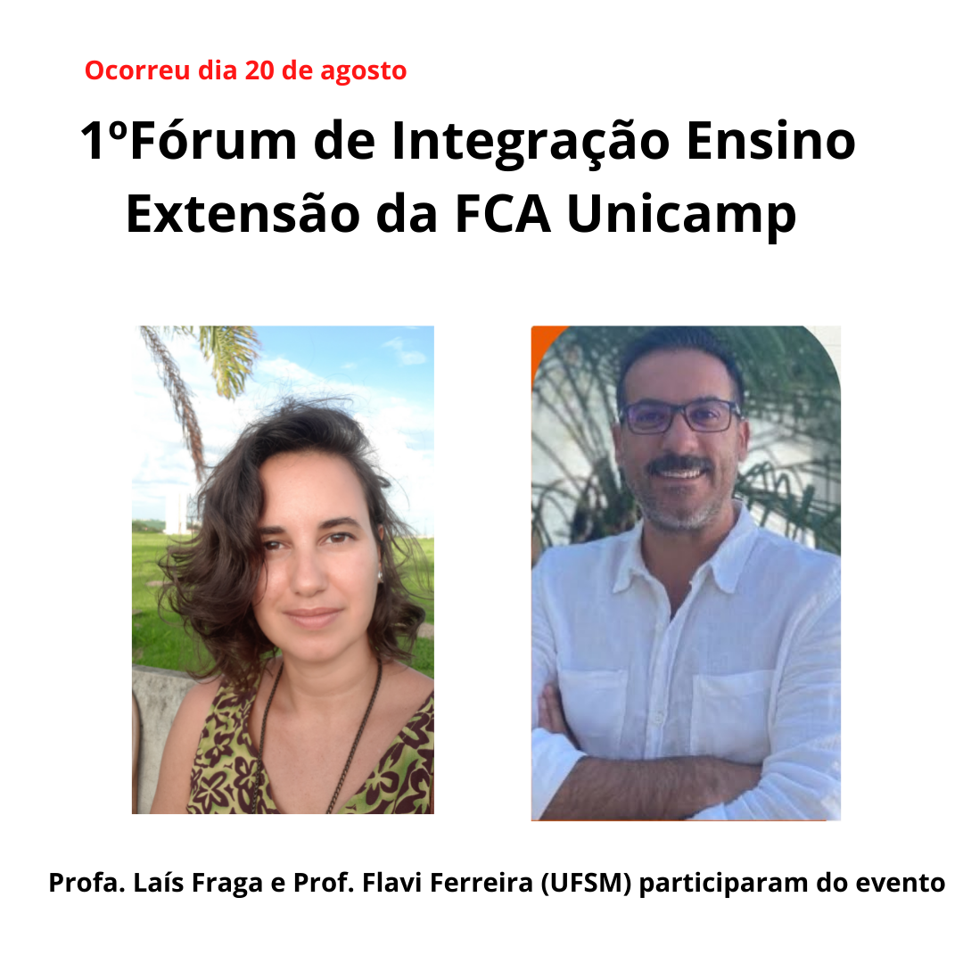 Profa. Laís Fraga e Prof. Flavi Ferreira UFSM participaram do evento